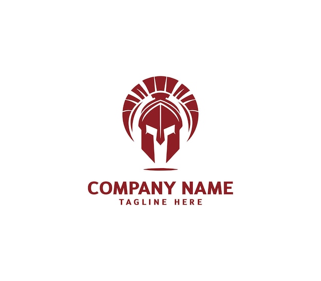 Diseño del logotipo del casco espartano vectorial plantilla del casco guerrero logotipo espartano creativo espartano minimalista