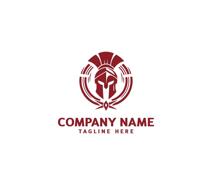 Diseño del logotipo del casco espartano vectorial plantilla del casco guerrero logotipo espartano creativo espartano minimalista