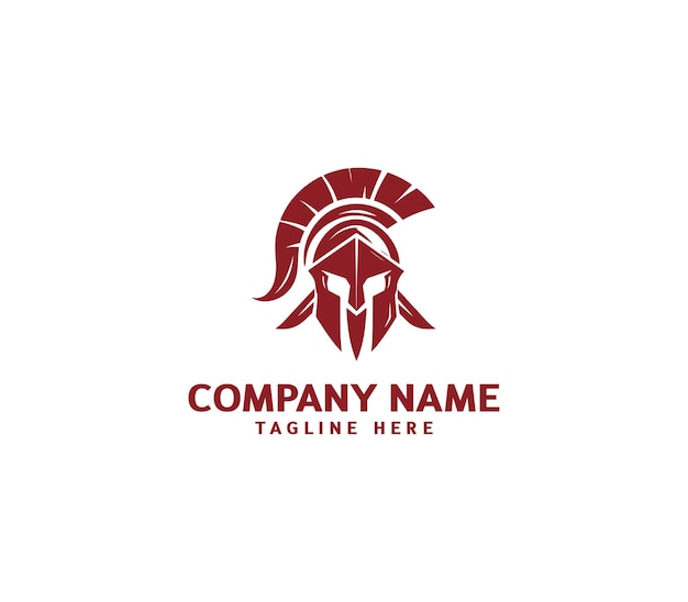 Diseño del logotipo del casco espartano vectorial plantilla del casco guerrero logotipo espartano creativo espartano minimalista