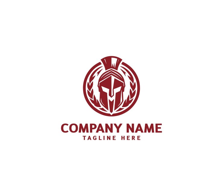 Diseño del logotipo del casco espartano vectorial plantilla del casco guerrero logotipo espartano creativo espartano minimalista