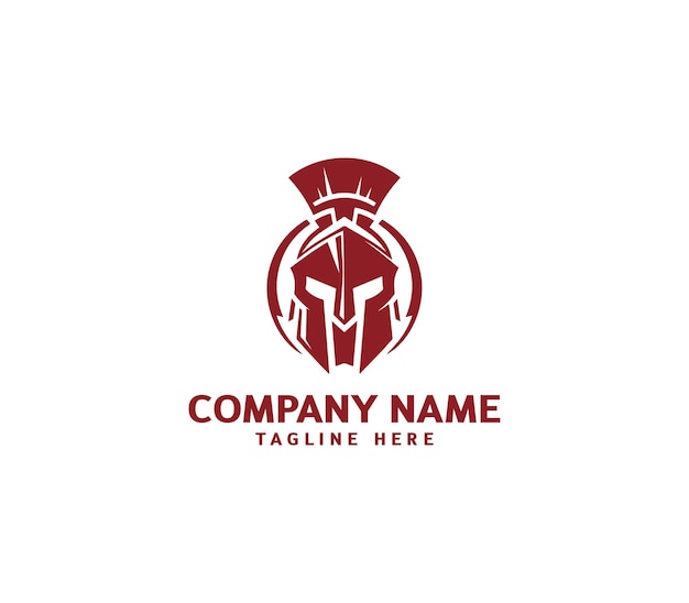 Diseño del logotipo del casco espartano vectorial plantilla del casco guerrero logotipo espartano creativo espartano minimalista