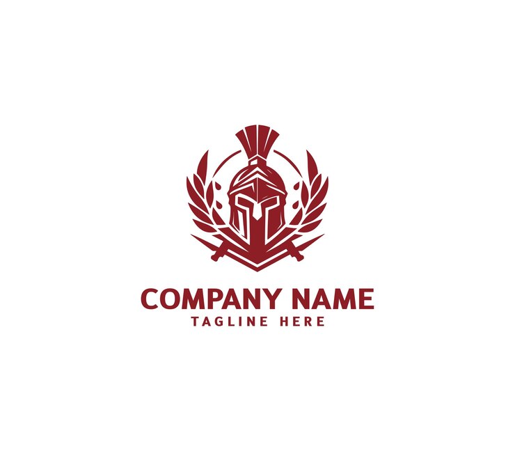 Diseño del logotipo del casco espartano vectorial plantilla del casco guerrero logotipo espartano creativo espartano minimalista