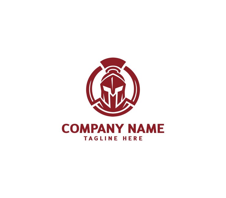 Diseño del logotipo del casco espartano vectorial plantilla del casco guerrero logotipo espartano creativo espartano minimalista