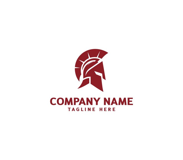 Diseño del logotipo del casco espartano vectorial plantilla del casco guerrero logotipo espartano creativo espartano minimalista