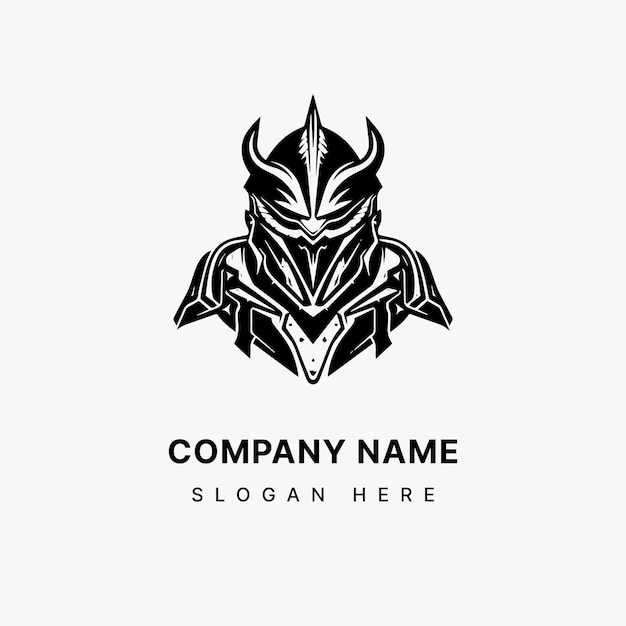 Diseño del logotipo del casco del guerrero espartano
