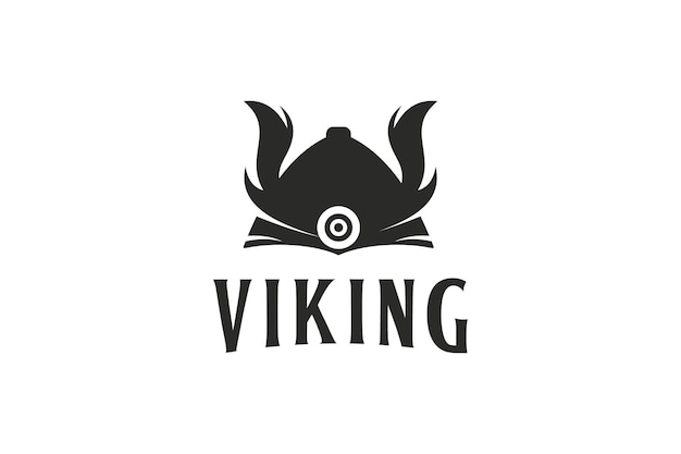 Diseño de logotipo de casco vikingo