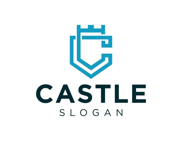El diseño del logotipo del castillo se creó utilizando la aplicación Corel Draw 2018 con un fondo blanco.