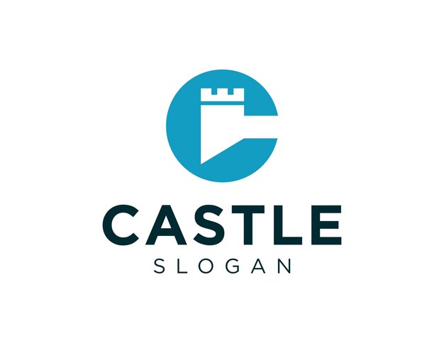 El diseño del logotipo del castillo se creó utilizando la aplicación Corel Draw 2018 con un fondo blanco.