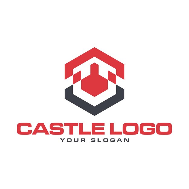 Diseño de logotipo de castillo moderno