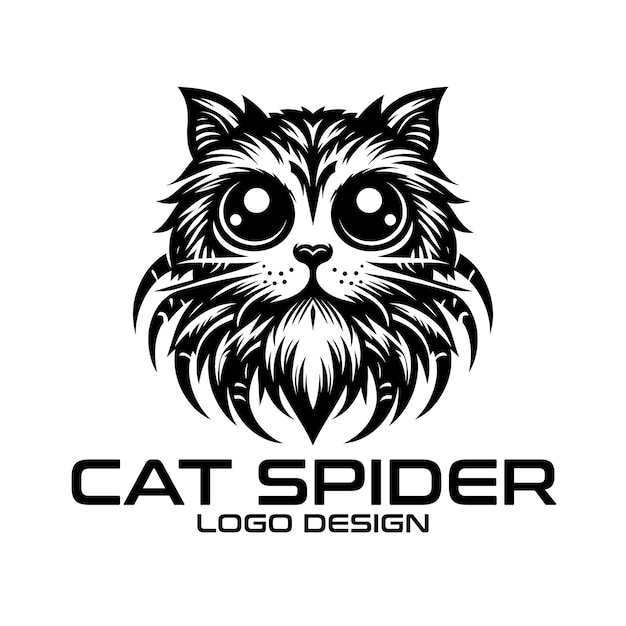 Diseño del logotipo de Cat Spider Vector