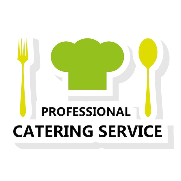 Diseño de logotipo de catering abstracto y arte de símbolos.