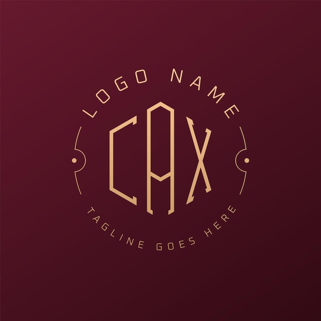 Diseño de logotipo de CAX de lujo Letra elegante CAX Monograma Logotipo minimalista Poligono plantilla de diseño de logotipo CAX