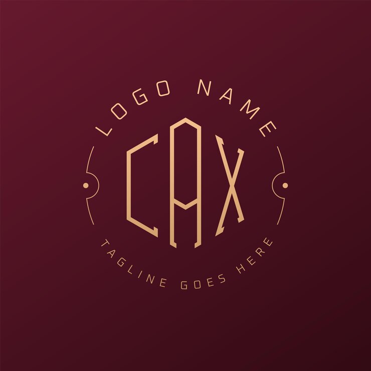 Vector diseño de logotipo de cax de lujo letra elegante cax monograma logotipo minimalista poligono plantilla de diseño de logotipo cax
