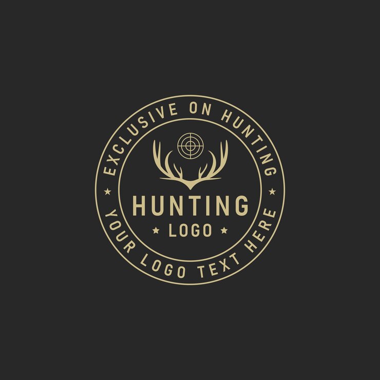 Diseño de logotipo de caza vintage