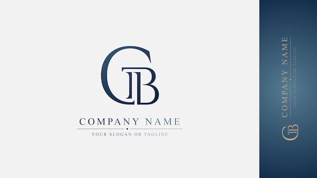 Diseño de logotipo CB inicial vectorial