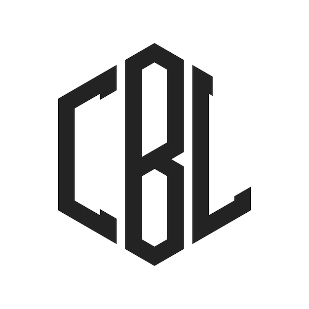 Diseño del logotipo de CBL Letra inicial Monograma de CBL Logotipo con forma de hexágono