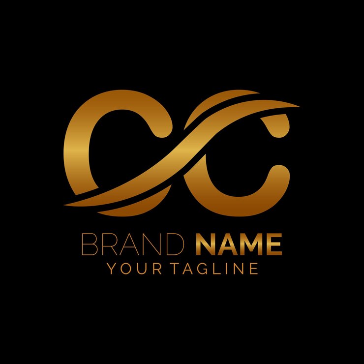 Vector diseño del logotipo de cc artístico genial basado en las iniciales de cc logotipo del icono del alfabeto