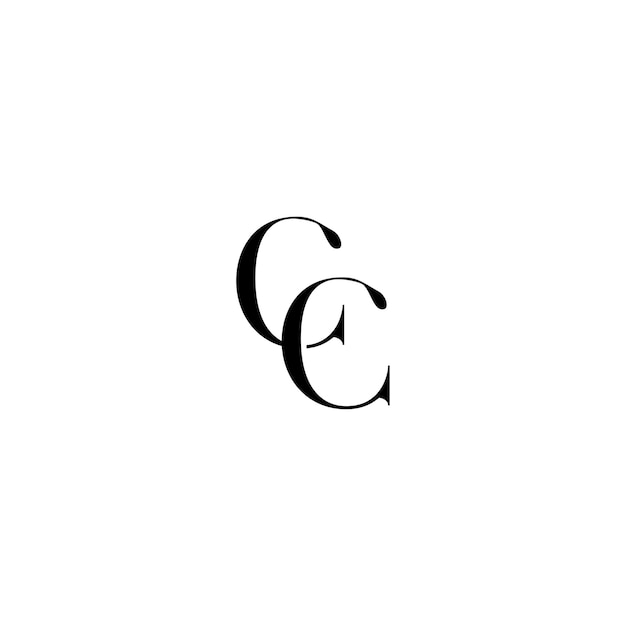 El diseño del logotipo CC monograma letra texto nombre símbolo monocromático logotipo alfabeto carácter logotipo simple
