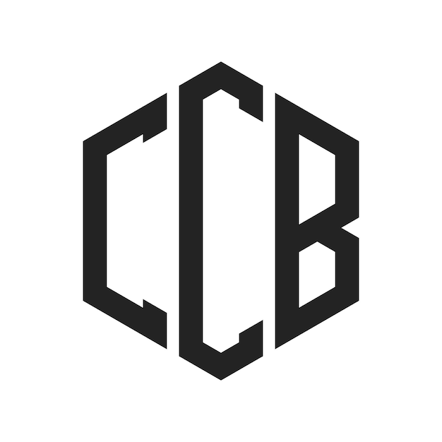 Diseño del logotipo de CCB Letra inicial Monograma de CCB Logotipo con forma de hexágono