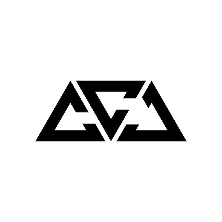 Vector el diseño del logotipo cci triángulo con forma de triángulo, el diseño del monograma del logotipo del triángulo cci vectorial, la plantilla del logotipo con color rojo, el logotipo triangular cci simple, elegante y lujoso cci.
