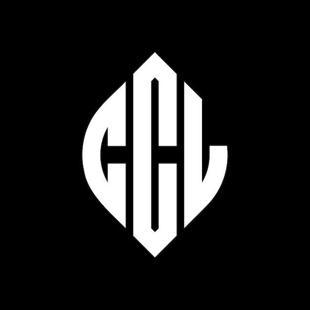 El diseño del logotipo CCL con letras en círculo y forma de elipse CCL con letras en elipse con estilo tipográfico Las tres iniciales forman un logotipo en círculo CCL Emblema de círculo Monograma Abstracto Carta Marca Vector