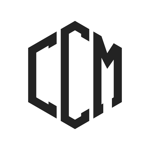 Diseño del logotipo de CCM Letra inicial Monograma de CCM Logotipo con forma de hexágono
