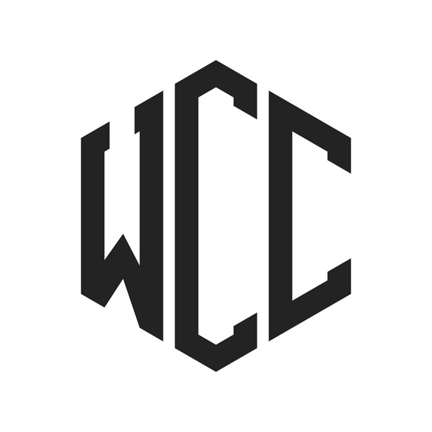 Diseño del logotipo del CCM Letra inicial Monograma del CCM Logotipo con forma de hexágono