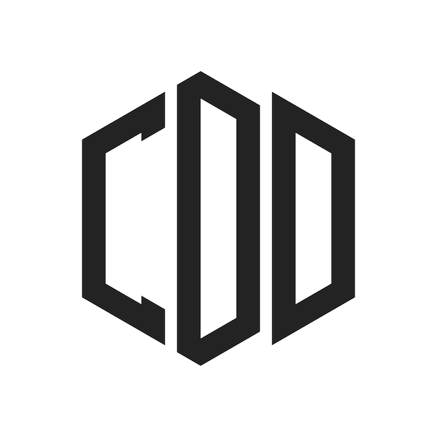 Diseño del logotipo CDD Letra inicial CDD Monograma Logotipo con forma de hexágono