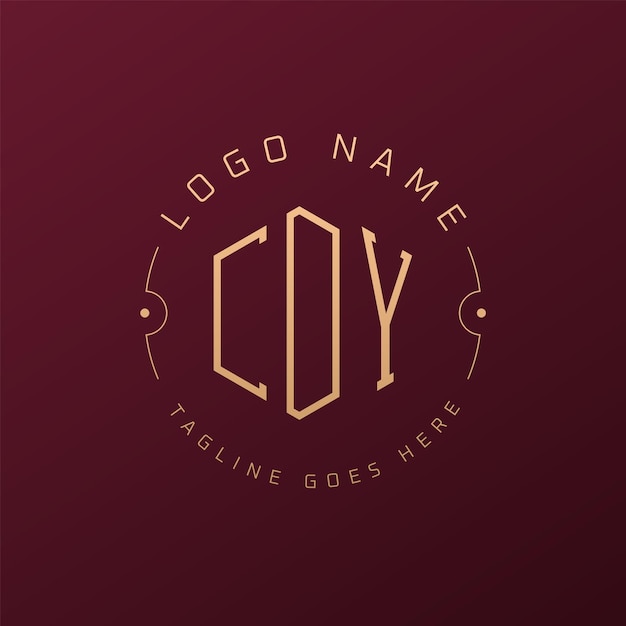 Diseño de logotipo de CDY de lujo Letra elegante CDY Monograma Logotipo minimalista Poligono plantilla de diseño de logotipo CDY