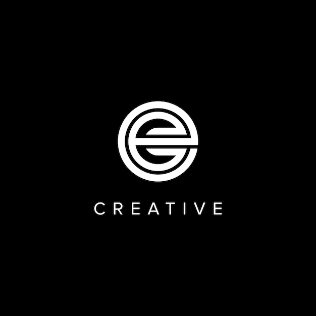 Diseño del logotipo de la CE Alfabeto Letra Símbolo vectorial inicial