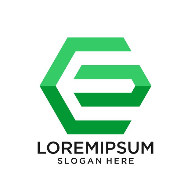 Diseño del logotipo CE en color verde
