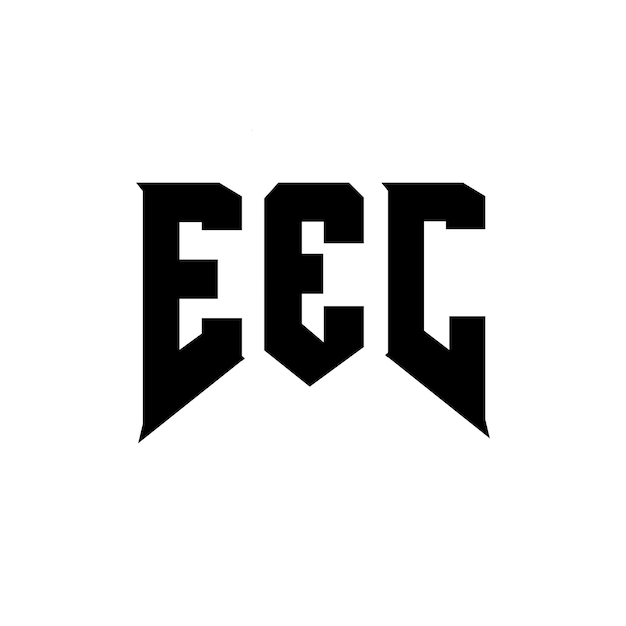 Diseño de logotipo de la CE para una empresa tecnológica Diseño de Logotipo de la CEE Combinación de colores blanco y negro Diseño del logotipo del CEE Vector del CEE Icon EEC Alfabeto del CEE Tipografía del logotipo