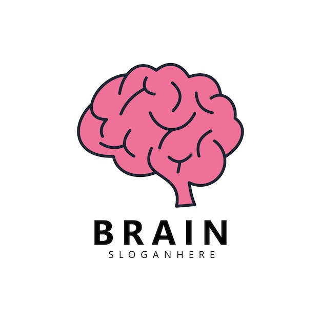 Diseño de logotipo del cerebro Tormenta de ideas de pensamiento inspiración del logotipo