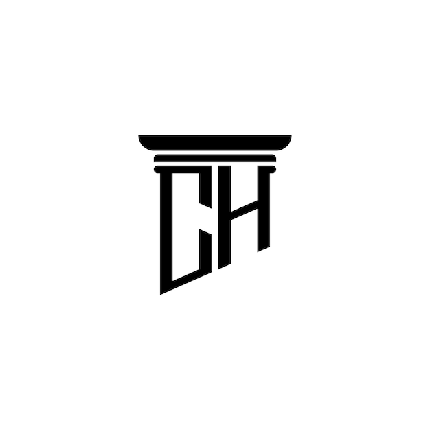 El diseño del logotipo CH monograma letra nombre de texto símbolo monocromático logotipo carácter alfabético logotipo simple