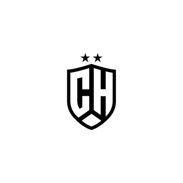 El diseño del logotipo CH monograma letra nombre de texto símbolo monocromático logotipo carácter alfabético logotipo simple