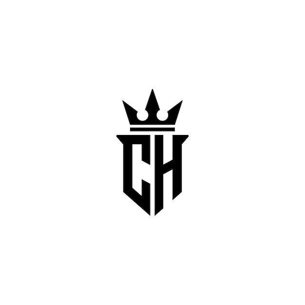 El diseño del logotipo CH monograma letra nombre de texto símbolo monocromático logotipo carácter alfabético logotipo simple