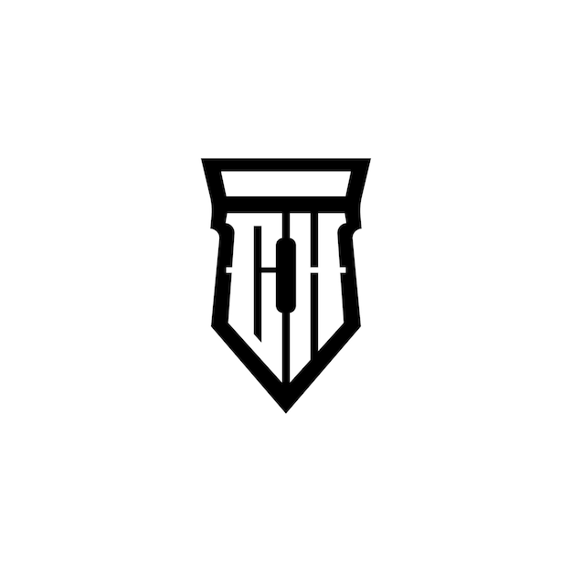 El diseño del logotipo CH monograma letra nombre de texto símbolo monocromático logotipo carácter alfabético logotipo simple