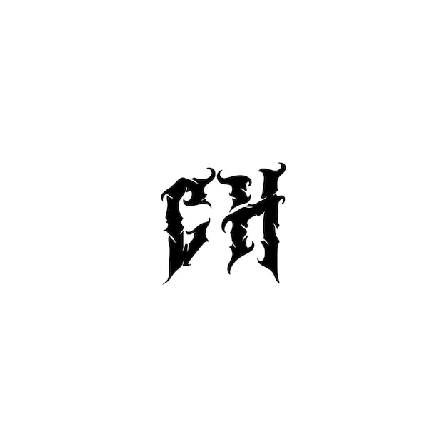 El diseño del logotipo CH monograma letra nombre de texto símbolo monocromático logotipo carácter alfabético logotipo simple
