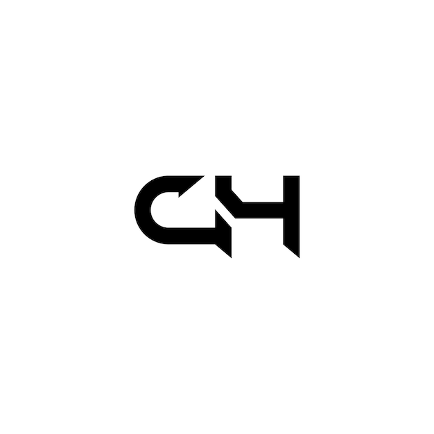 El diseño del logotipo CH monograma letra nombre de texto símbolo monocromático logotipo carácter alfabético logotipo simple