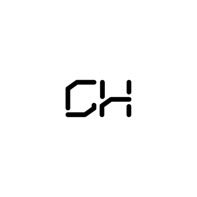 El diseño del logotipo CH monograma letra nombre de texto símbolo monocromático logotipo carácter alfabético logotipo simple
