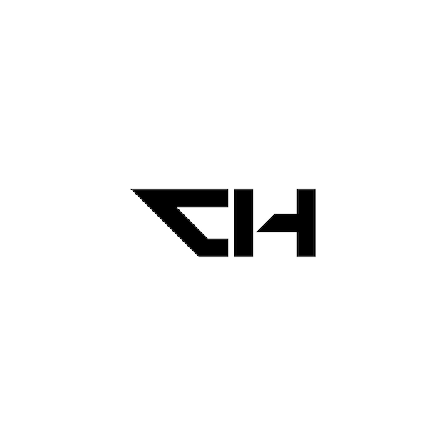 El diseño del logotipo CH monograma letra nombre de texto símbolo monocromático logotipo carácter alfabético logotipo simple