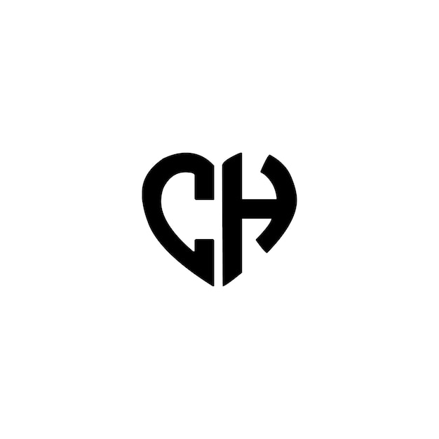 El diseño del logotipo CH monograma letra nombre de texto símbolo monocromático logotipo carácter alfabético logotipo simple