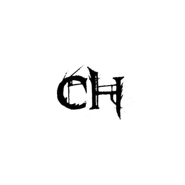 El diseño del logotipo CH monograma letra nombre de texto símbolo monocromático logotipo carácter alfabético logotipo simple