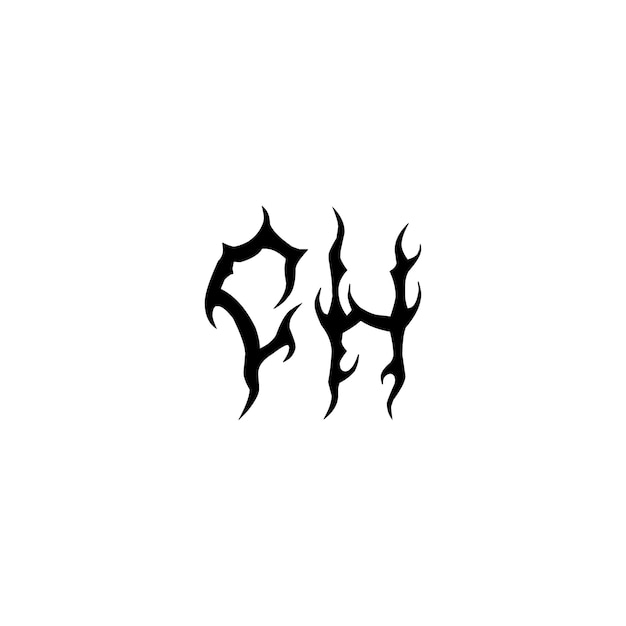 El diseño del logotipo CH monograma letra nombre de texto símbolo monocromático logotipo carácter alfabético logotipo simple