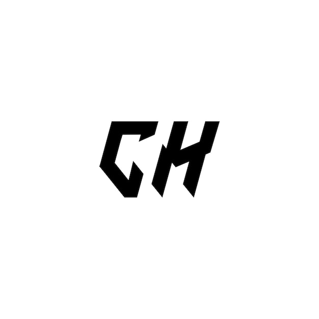 El diseño del logotipo CH monograma letra nombre de texto símbolo monocromático logotipo carácter alfabético logotipo simple