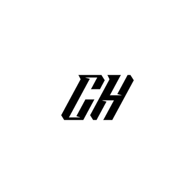 El diseño del logotipo CH monograma letra nombre de texto símbolo monocromático logotipo carácter alfabético logotipo simple