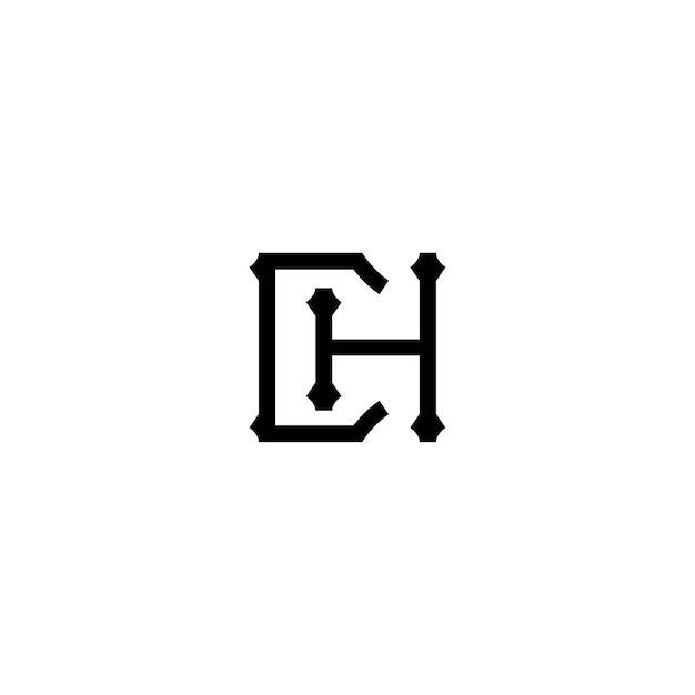 El diseño del logotipo CH monograma letra nombre de texto símbolo monocromático logotipo carácter alfabético logotipo simple