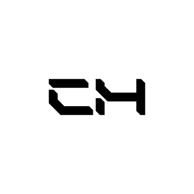El diseño del logotipo CH monograma letra nombre de texto símbolo monocromático logotipo carácter alfabético logotipo simple