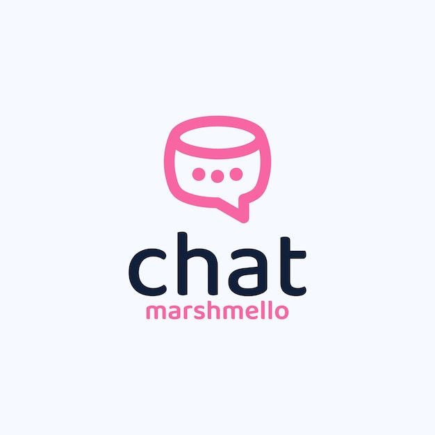 Diseño de logotipo de chat de aplicación simple