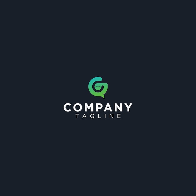 Diseño de logotipo de chat de consultoría de mensajes de letra g